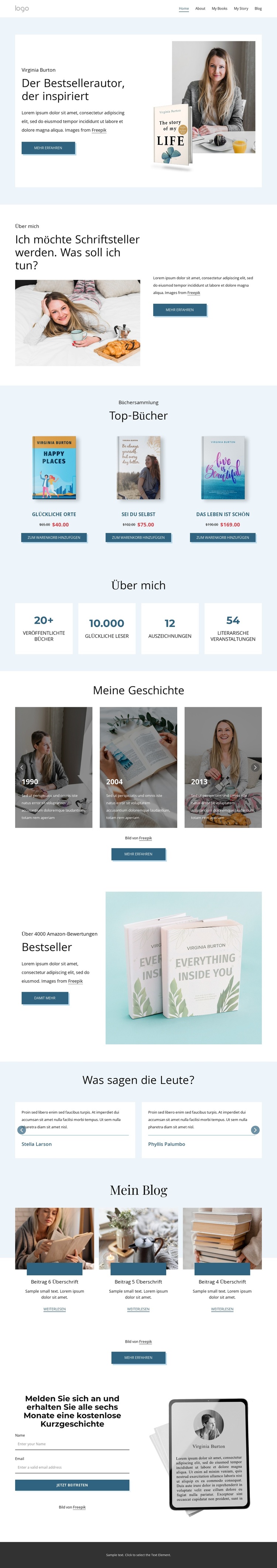 Preisgekrönter Autor WordPress-Theme