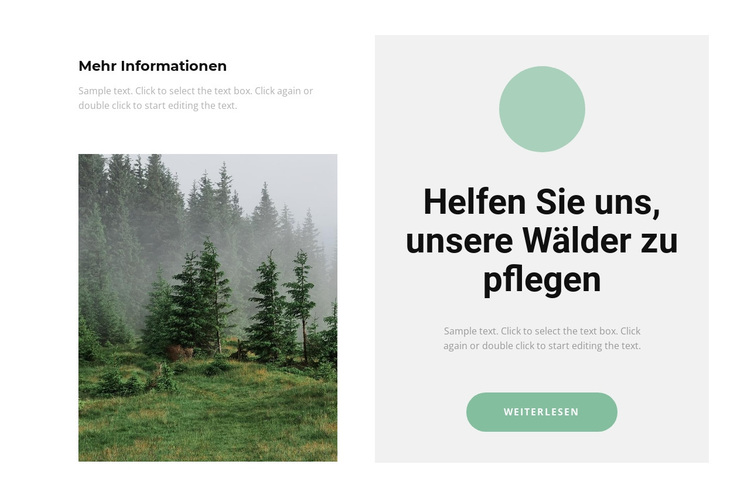 Kümmere dich um den Wald WordPress-Theme