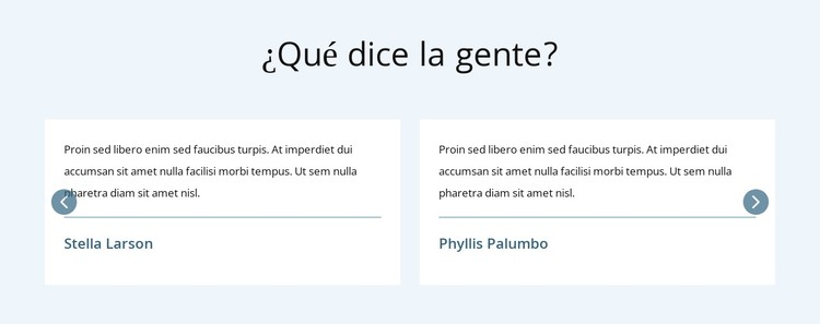Lo que dice la gente Plantilla CSS