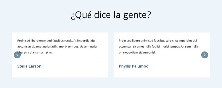 Lo que dice la gente Tema de WordPress