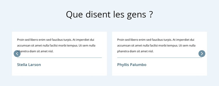 Ce que les gens disent Thème WordPress