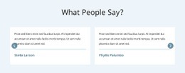 What people say - Html Code Example by Nicepage