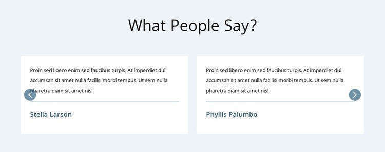 What people say HTML Template