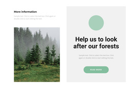 Care For The Forest - Template HTML5, Responsive, Free