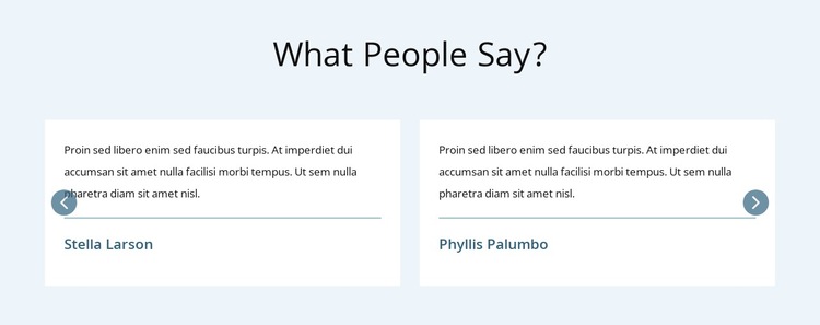 What people say HTML5 Template