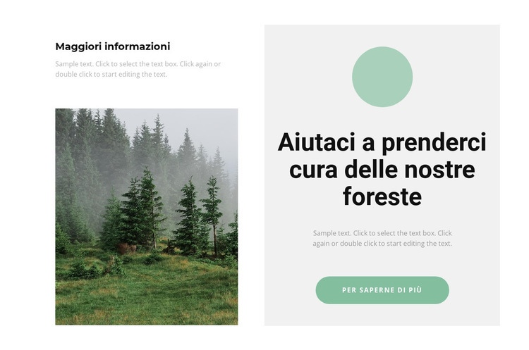 Prenditi cura della foresta Costruttore di siti web HTML