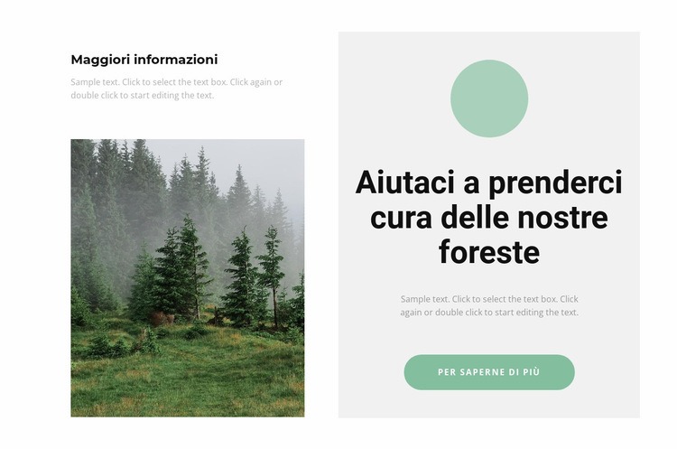 Prenditi cura della foresta Progettazione di siti web