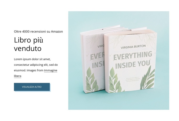 Libro più venduto Modello di sito Web