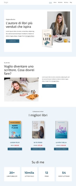 Tema WordPress Gratuito Per Scrittore Pluripremiato