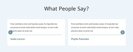 What People Say - Joomla Template