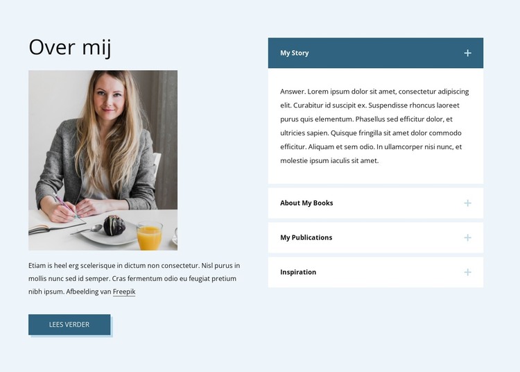 Over mij en mijn publicaties HTML-sjabloon