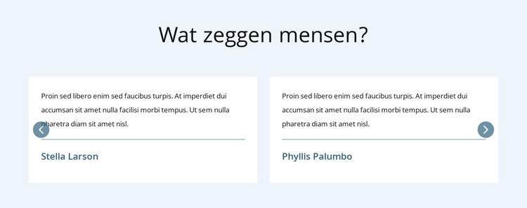 Wat mensen zeggen HTML-sjabloon