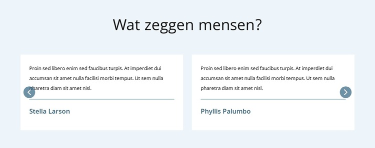 Wat mensen zeggen WordPress-thema