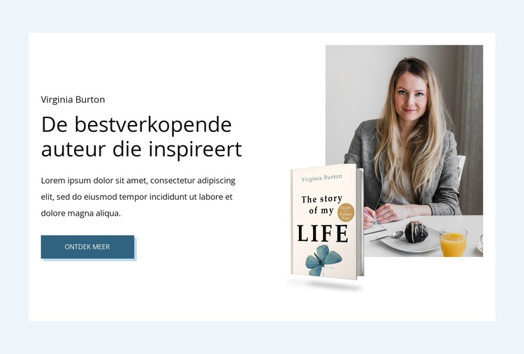 De bestverkopende auteur Website sjabloon