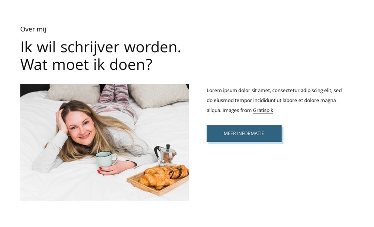 Schrijver en auteur Website sjabloon