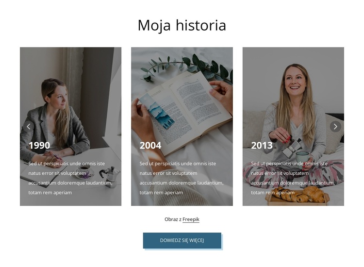 Moja historia Motyw WordPress