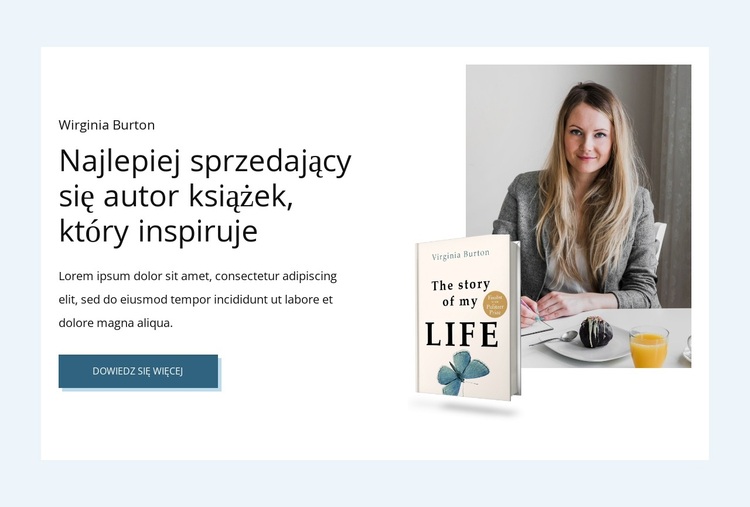 Autor najlepiej sprzedających się książek Motyw WordPress