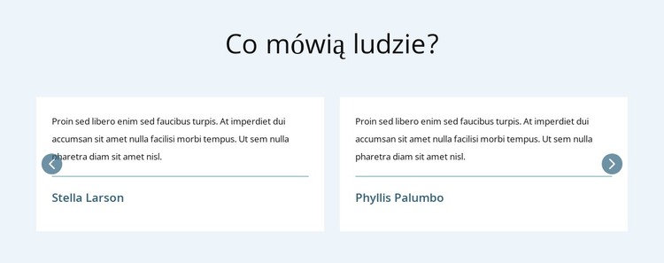 Co mówią ludzie Szablon HTML