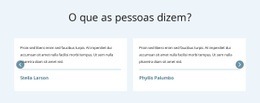 O Que As Pessoas Dizem - Maquete De Site Gratuita