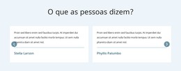 HTML Grátis Para O Que As Pessoas Dizem