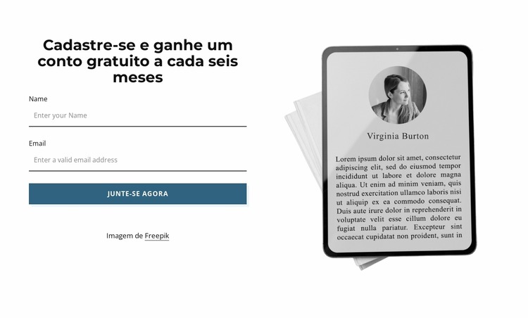 Obtenha contos gratuitos Template Joomla