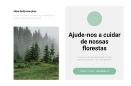 Página De Destino Multifuncional Para Cuidar Da Floresta