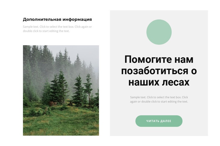 Уход за лесом Дизайн сайта
