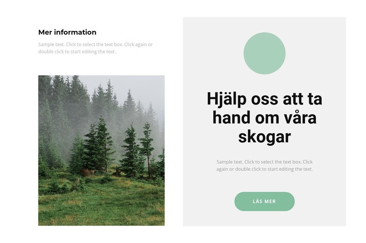 Ta hand om skogen WordPress -tema