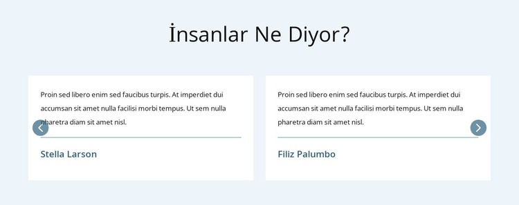 İnsanlar ne diyor? HTML Şablonu