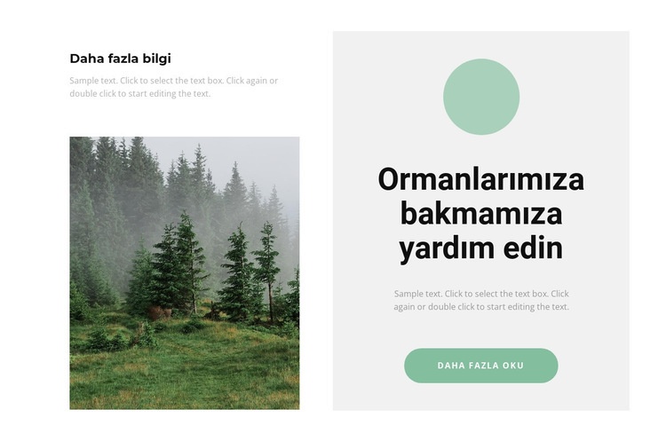 Orman için bakım Web Sitesi Oluşturucu Şablonları