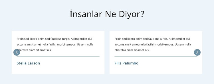 İnsanlar ne diyor? Web Sitesi Şablonu