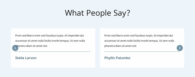 What people say Website Builder Templates