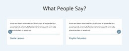 What People Say - Website Design Inspiration