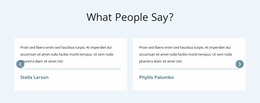 What People Say - Free Website Mockup