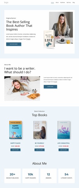 Multipurpose Website Mockup For Award-Winning Writer