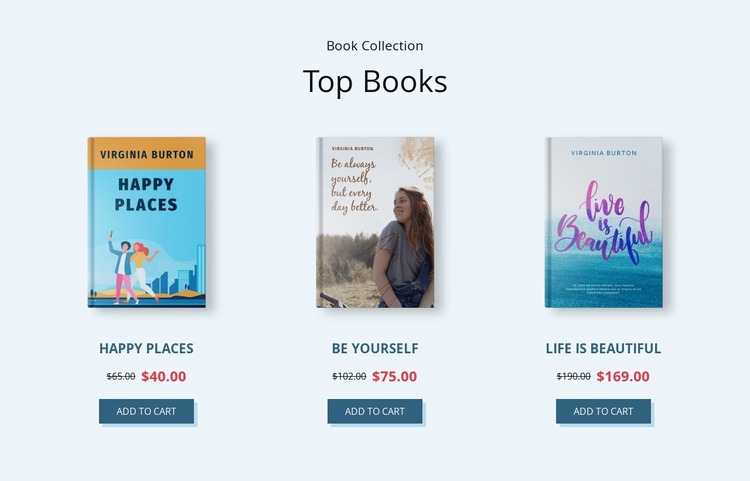 Best sellers Website Mockup