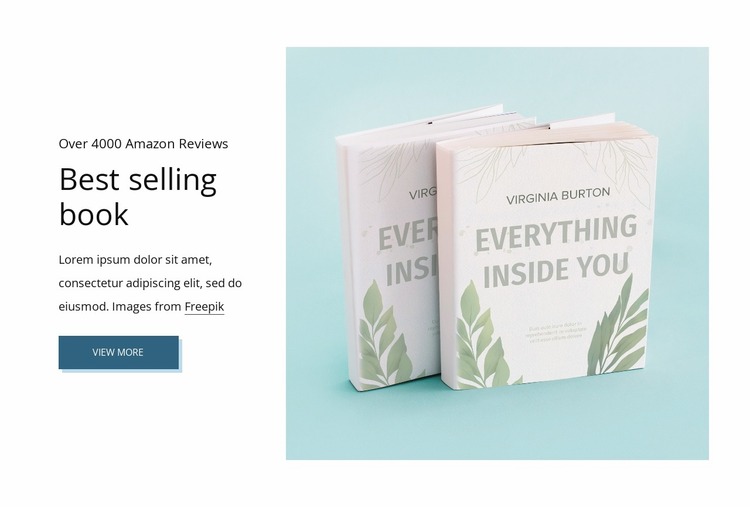 Best selling book Website Mockup