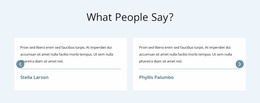 What People Say - Professional Landing Page