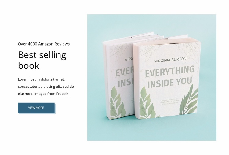 Best selling book Landing Page