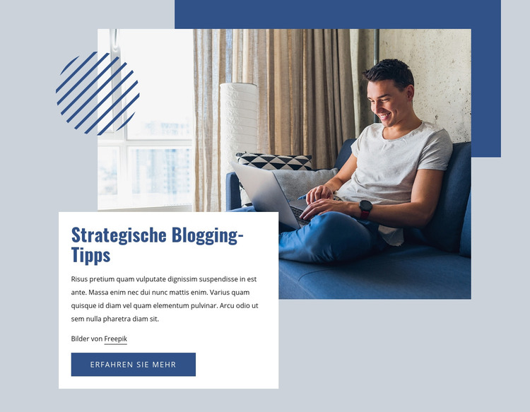 Strategie-Blogging-Tipps HTML-Vorlage