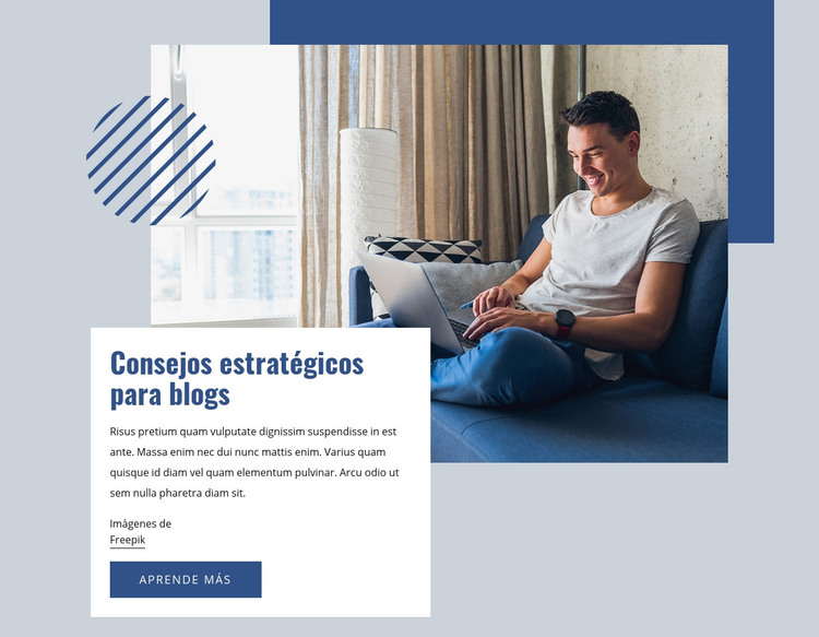 Consejos de estrategia para blogs Plantilla HTML