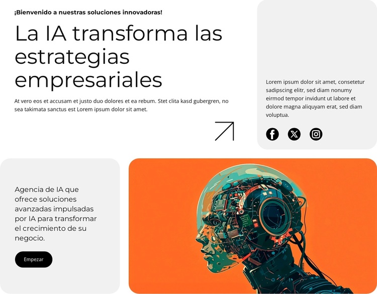 Soluciones de agencia de inteligencia artificial Tema de WordPress