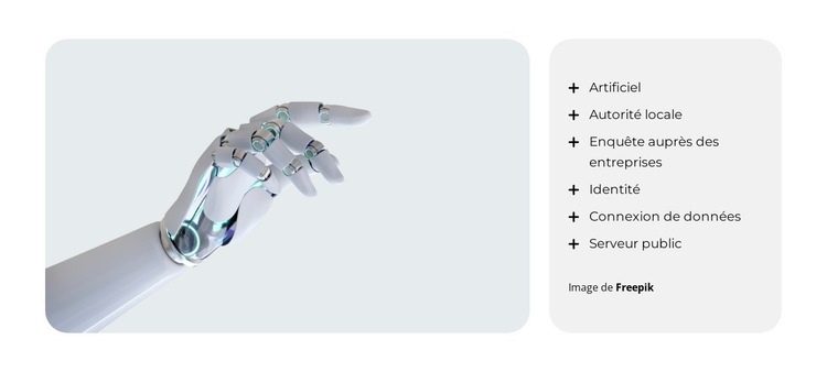 Agences basées sur l'IA Maquette de site Web