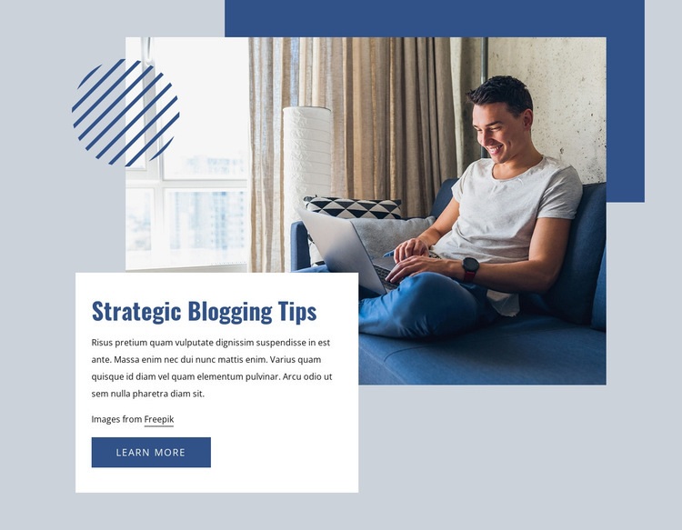 Strategy blogging tips Homepage Design