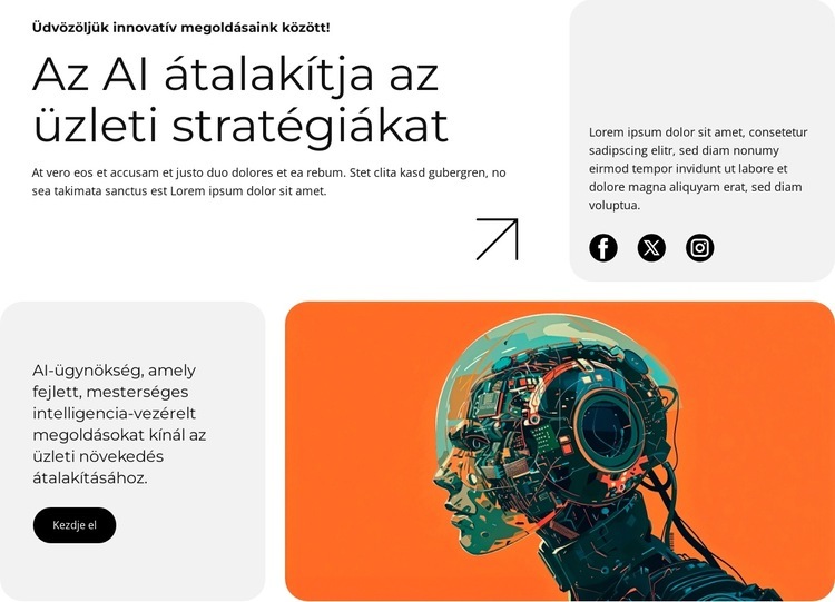 AI Ügynökségi megoldások Sablon
