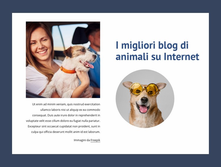 I migliori blog di animali domestici Un modello di pagina