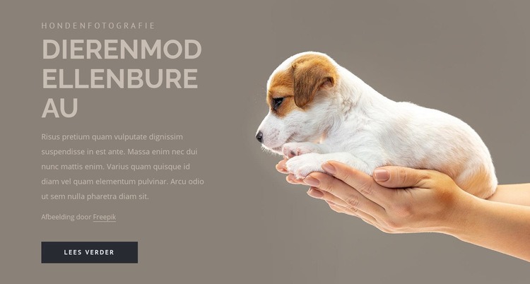 Dierenmodellenbureau Sjabloon