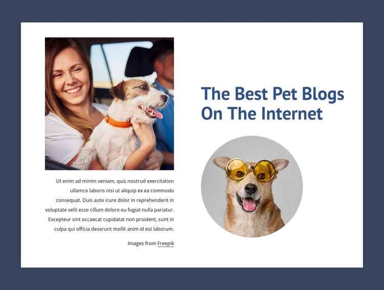 The best pet blogs One Page Template