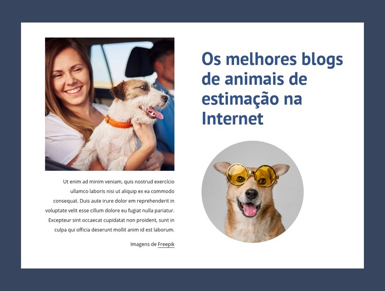 Os melhores blogs de animais de estimação Template CSS