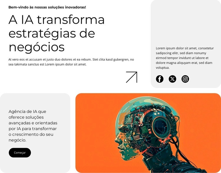 Soluções de Agência de IA Modelo HTML5